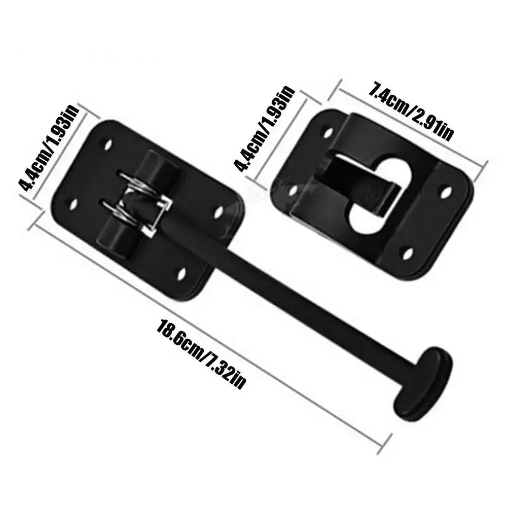 T-Style RV Door Holder Latch Retainer for Caravan & Trailer (available in Black & White) - Black - HBC