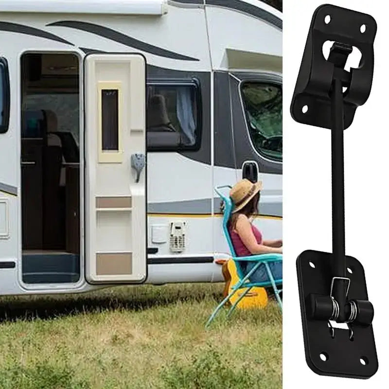 T-Style RV Door Holder Latch Retainer for Caravan & Trailer (available in Black & White) - HBC