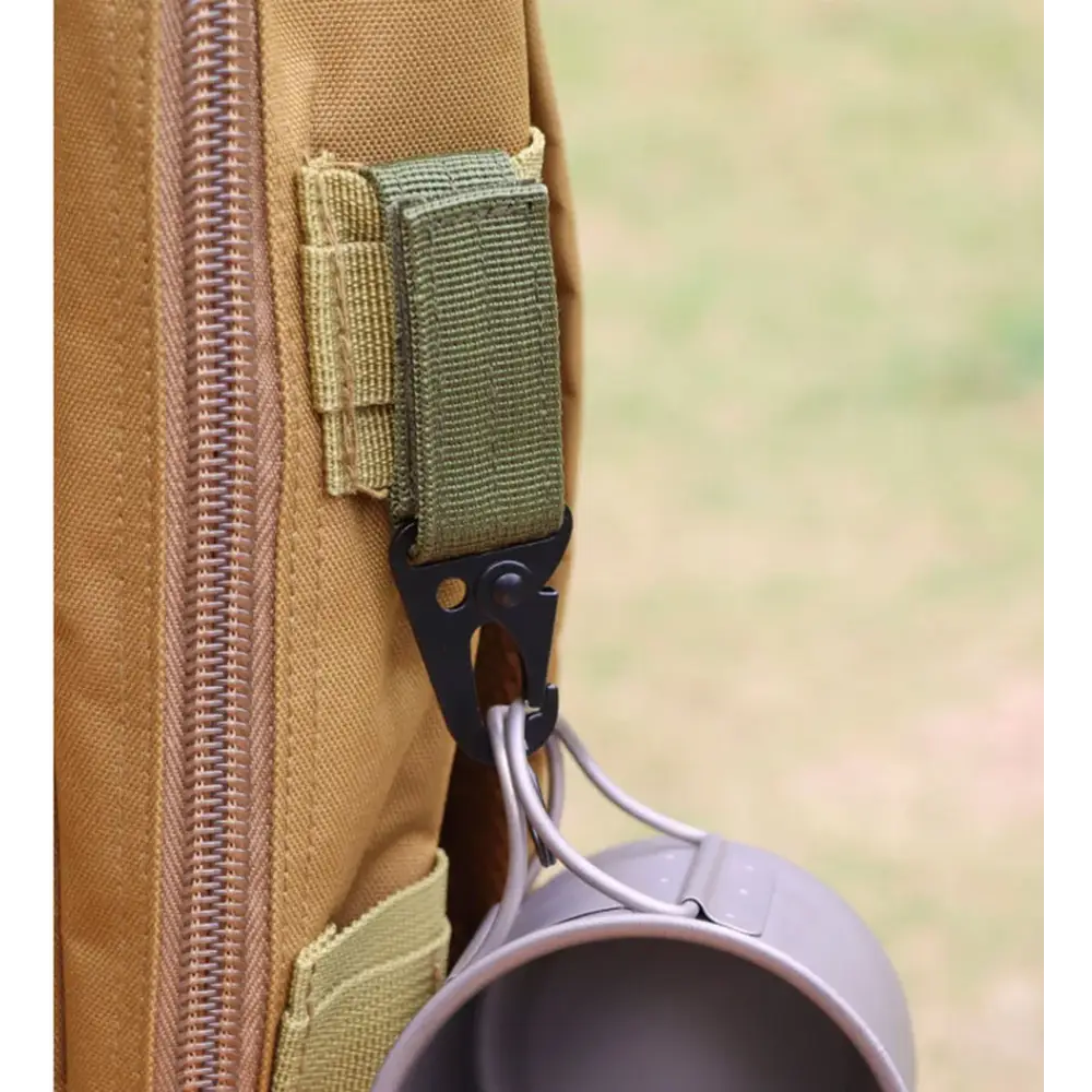Tactical Molle Clip Buckle Nylon Belt Key Ring Keychain Holder Carabiners Hanger Buckle Hook for Outdoor Hiking Camping