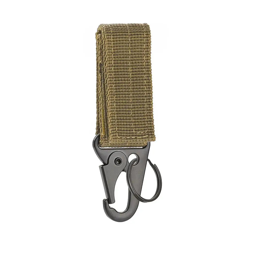 Tactical Molle Clip Buckle Nylon Belt Key Ring Keychain Holder Carabiners Hanger Buckle Hook for Outdoor Hiking Camping