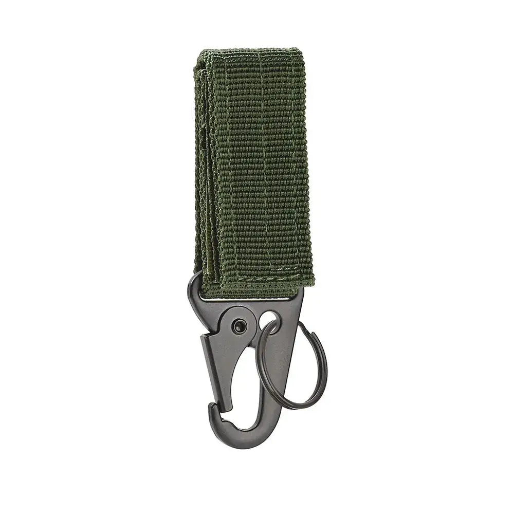 Tactical Molle Clip Buckle Nylon Belt Key Ring Keychain Holder Carabiners Hanger Buckle Hook for Outdoor Hiking Camping