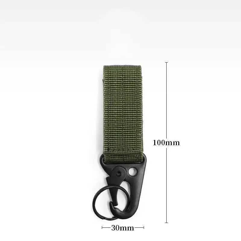 Tactical Molle Clip Buckle Nylon Belt Key Ring Keychain Holder Carabiners Hanger Buckle Hook for Outdoor Hiking Camping