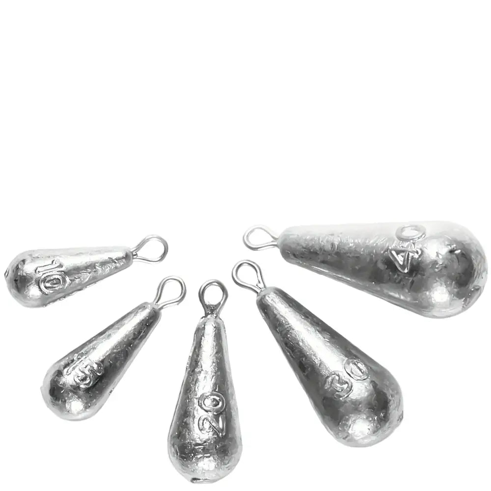Teardrop Fishing Sinkers – Lead Weights for Bass (10 Sizes) - SS