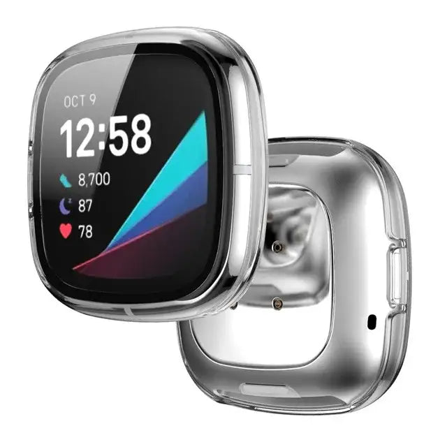 Tempered Glass Case for the Fitbit Sense - Clear / Fitbit Sense - TWS