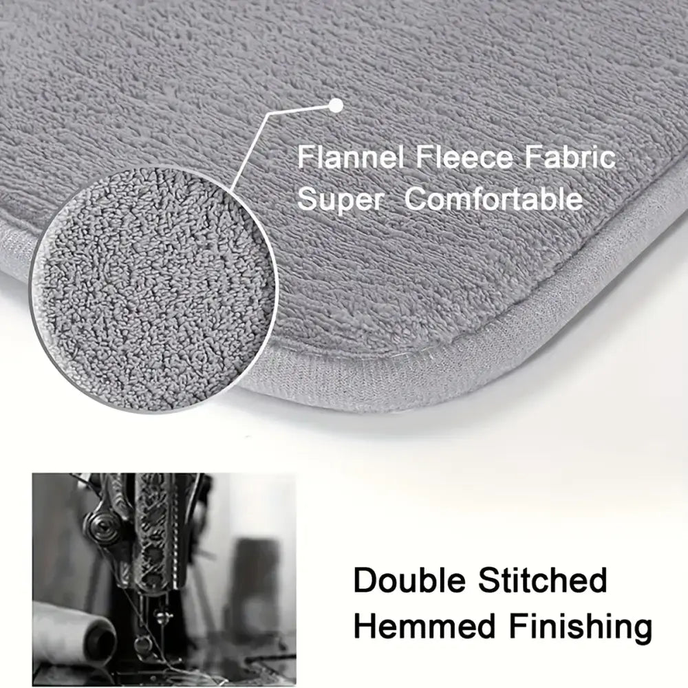Thick Absorbent Bathroom Mat – Non-Slip Solid Colour Floor & Door Mat (5 colours available) - SS