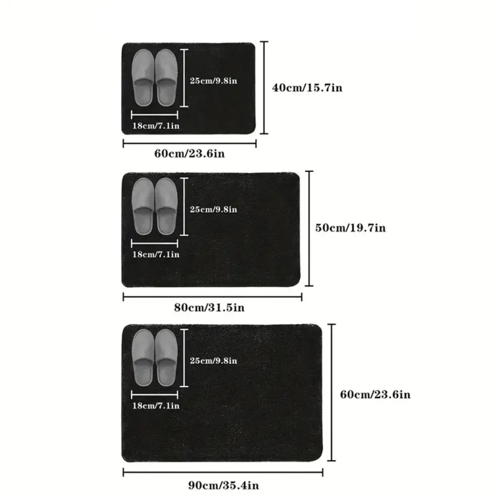 Thick Absorbent Bathroom Mat – Non-Slip Solid Colour Floor & Door Mat (5 colours available) - SS