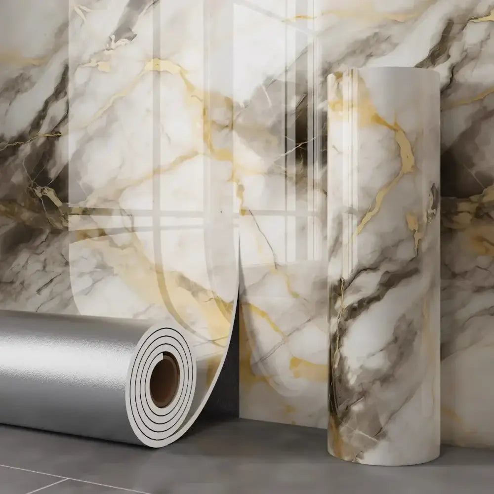 Thick Foam Marble Peel & Stick Wallpaper (available in 8 designs) - Style 08 / 3m x 40cm - SS
