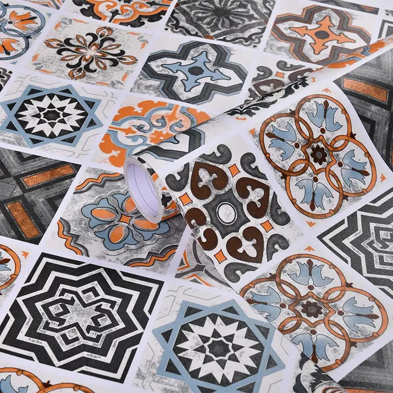 Thick Waterproof PVC Floor Stickers (40cm) (4 designs available) - Design 4 / 2mx40cm - SS