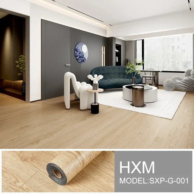 Thick Wood Grain PVC Floor Sticker (40cm) (available in 5 designs) - Design 2 - Shen Hui / 3mx40cm - SS
