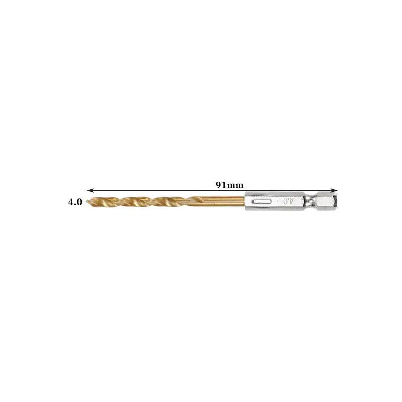 Titanium Twist Drill Bit Set – Hex Shank 1.5–6.5mm (available in single piece & all in one pack) - 4.0 - HBC