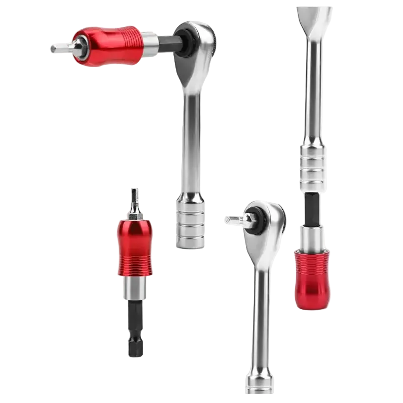 TOSUOD 1/4’’ Two-Way Ratchet Wrench Set Mini Ratchet & Quick Connect Rods Foldable Bicycle Repair Kit S2 Bits & Tire