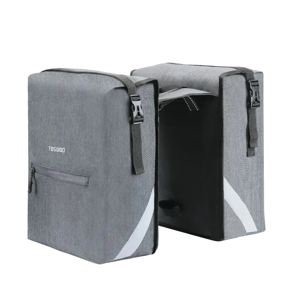 TOSUOD Bicycle Rear Seat Bag 28L Capacity Bike Panniers Snowflake Dragon Dance Cloth Material Waterproof Reflective