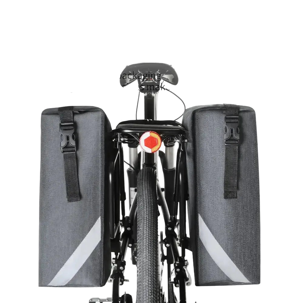 TOSUOD Bicycle Rear Seat Bag 28L Capacity Bike Panniers Snowflake Dragon Dance Cloth Material Waterproof Reflective