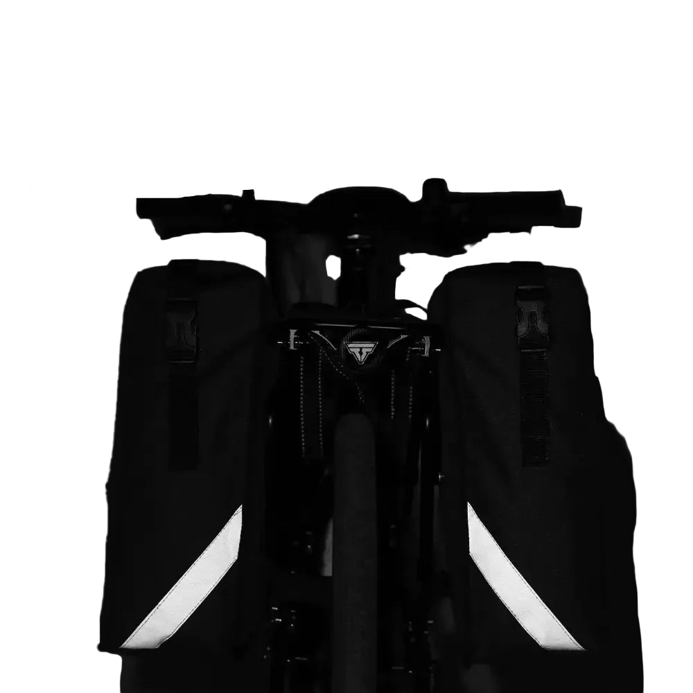TOSUOD Bicycle Rear Seat Bag 28L Capacity Bike Panniers Snowflake Dragon Dance Cloth Material Waterproof Reflective