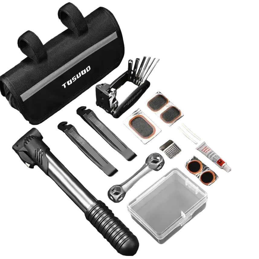 TOSUOD Bicycle Repair Tools Kit,Multifunction Bike Accessories with Pump Wrench,Portable Motorcycle Universal Repair