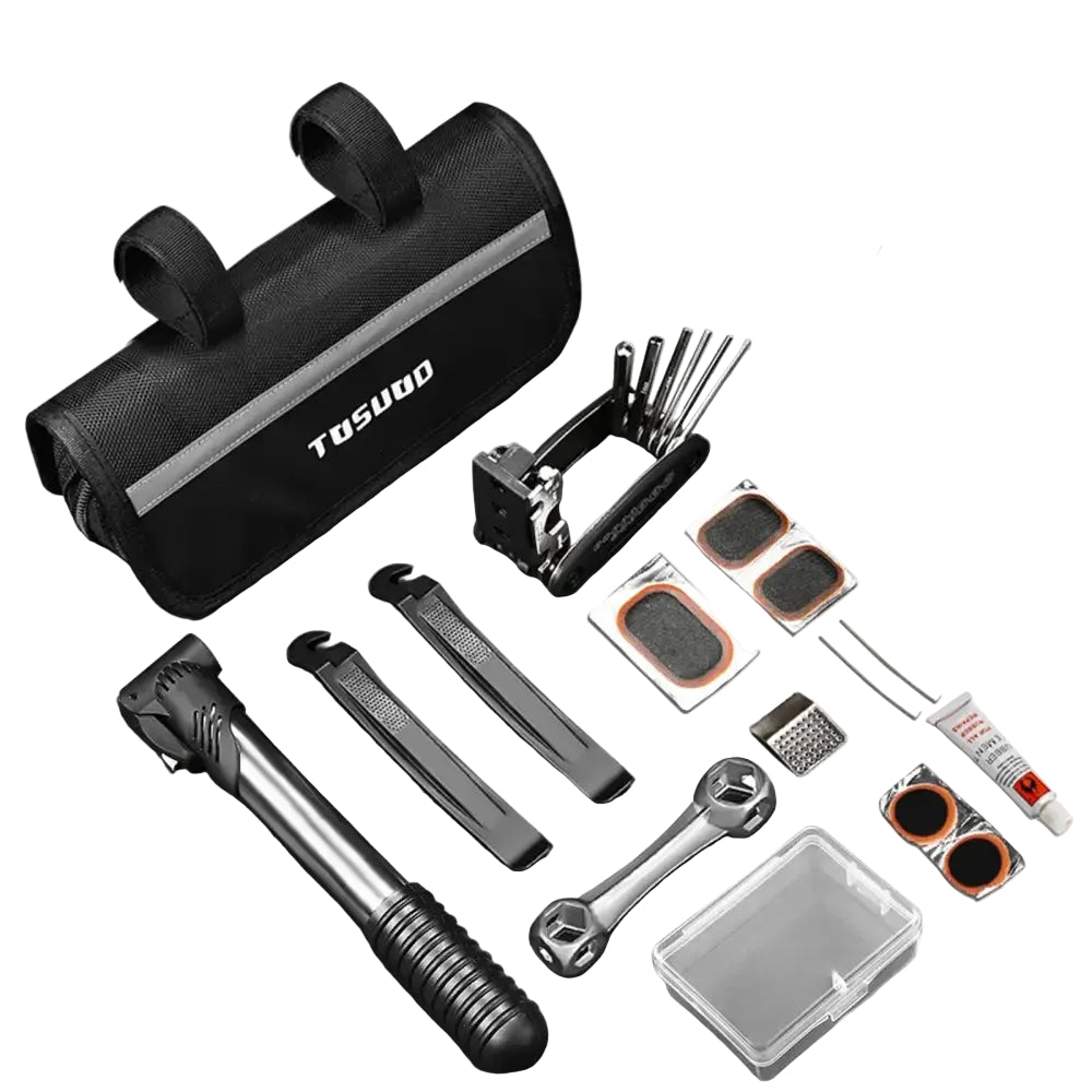 TOSUOD Bicycle Repair Tools Kit,Multifunction Bike Accessories with Pump Wrench,Portable Motorcycle Universal Repair
