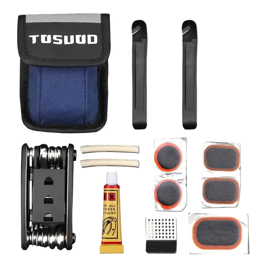 TOSUOD Bicycle Repair Tools Kit,Multifunction Bike Accessories with Pump Wrench,Portable Motorcycle Universal Repair