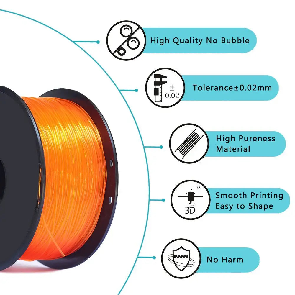 TPU Flexible 3D Printer Filament 1.75mm (250g) (different colours available) - SS