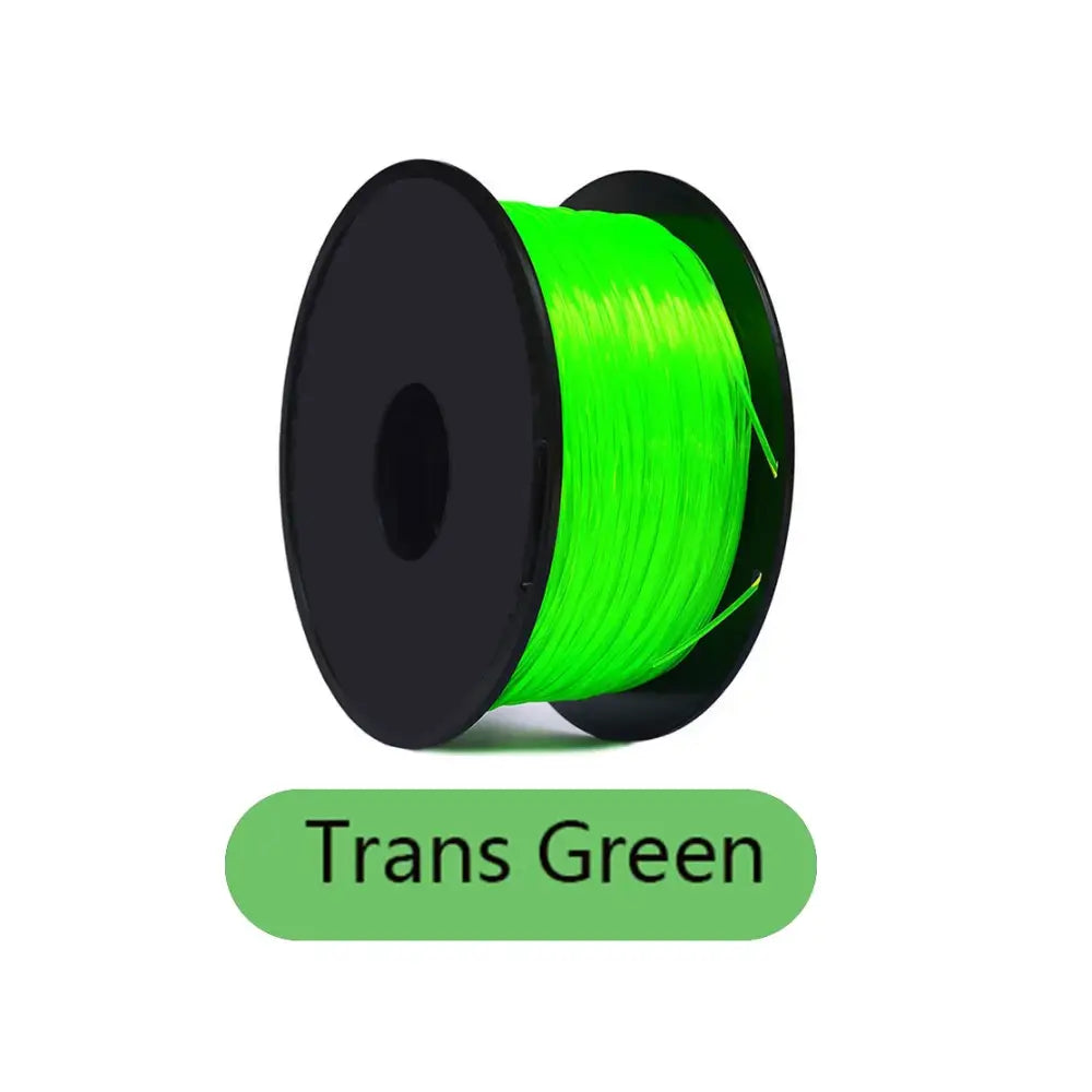 TPU Flexible 3D Printer Filament 1.75mm (250g) (different colours available) - Transparent Green / Filament - SS