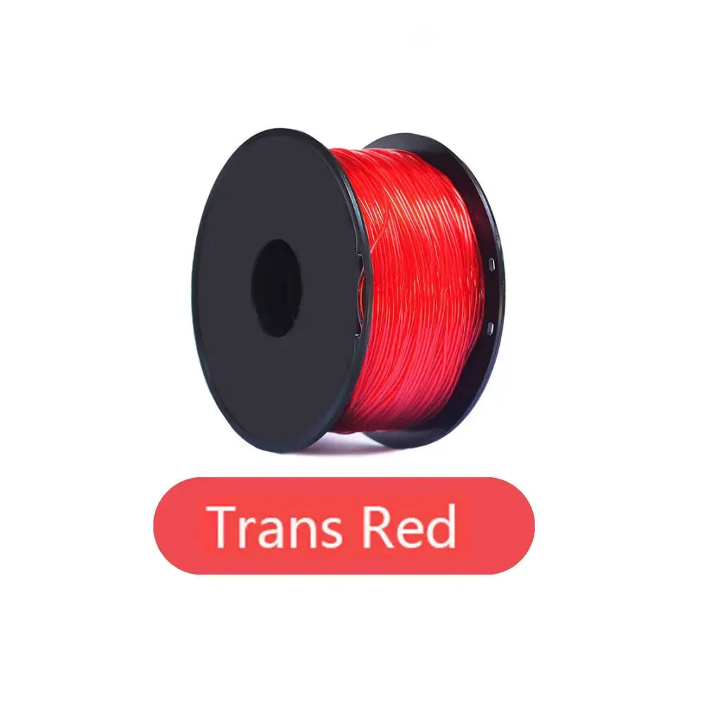 TPU Flexible 3D Printer Filament 1.75mm (250g) (different colours available) - Transparent Red / Filament - SS