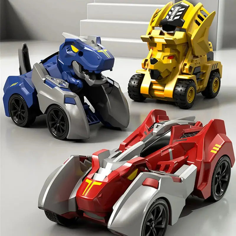 Transform Your Playtime with the 2-in-1 Transforming Dinosaur Car: A Dynamic Deformation Toy for Boys 14+