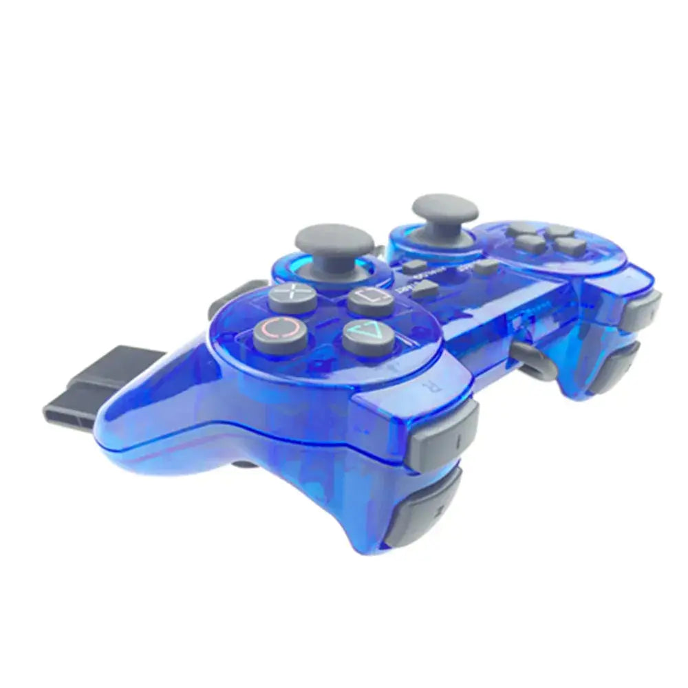 Transparent Blue PS2 Wired Controller – Dual Vibration (different colours available) - 9eight5