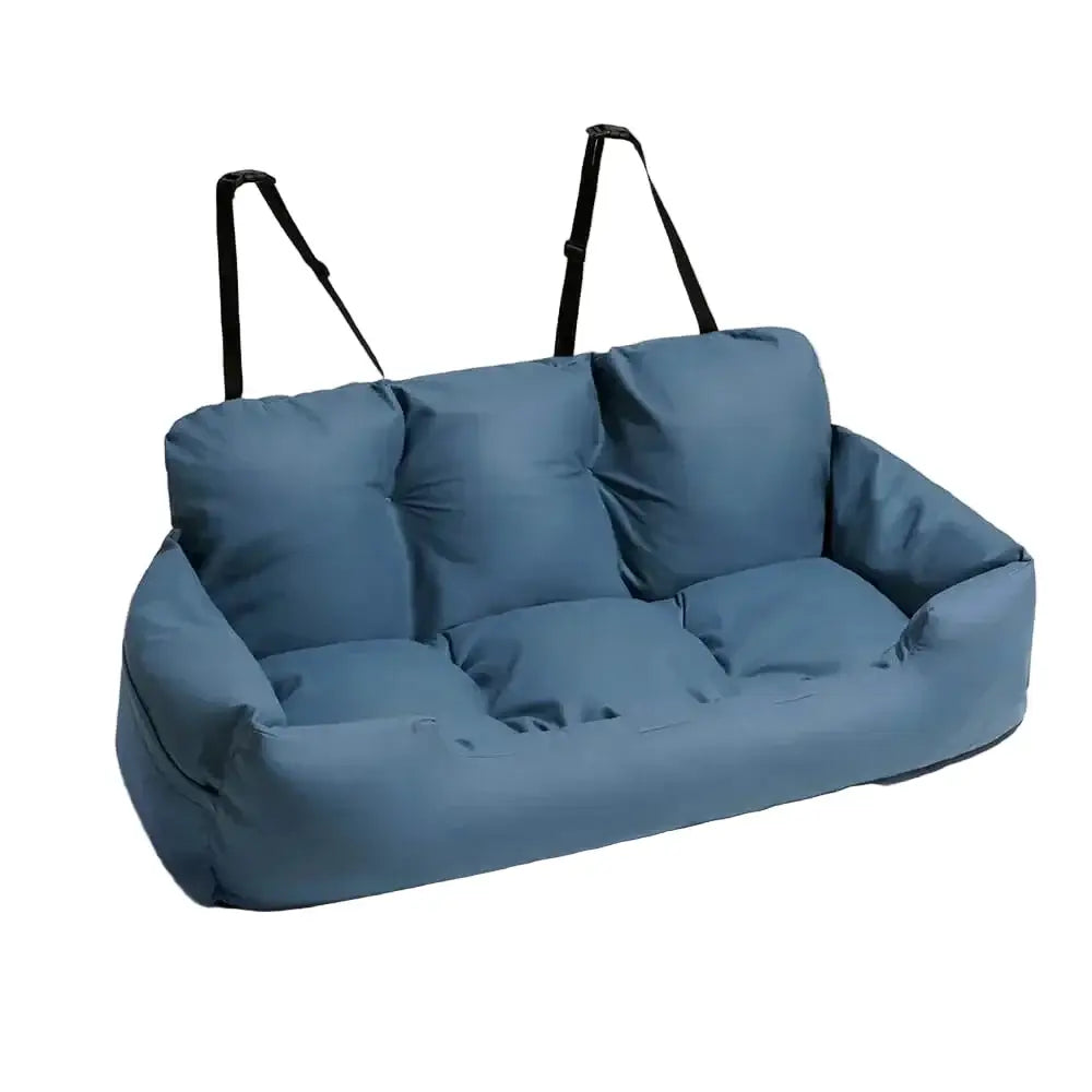 Travel Bolster Dog Car Bed - Dark Blue / 95X42X37cm - SS