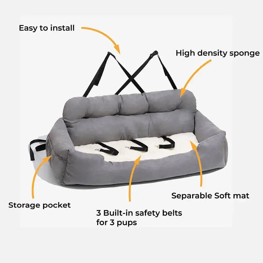 Travel Bolster Dog Car Bed - SS