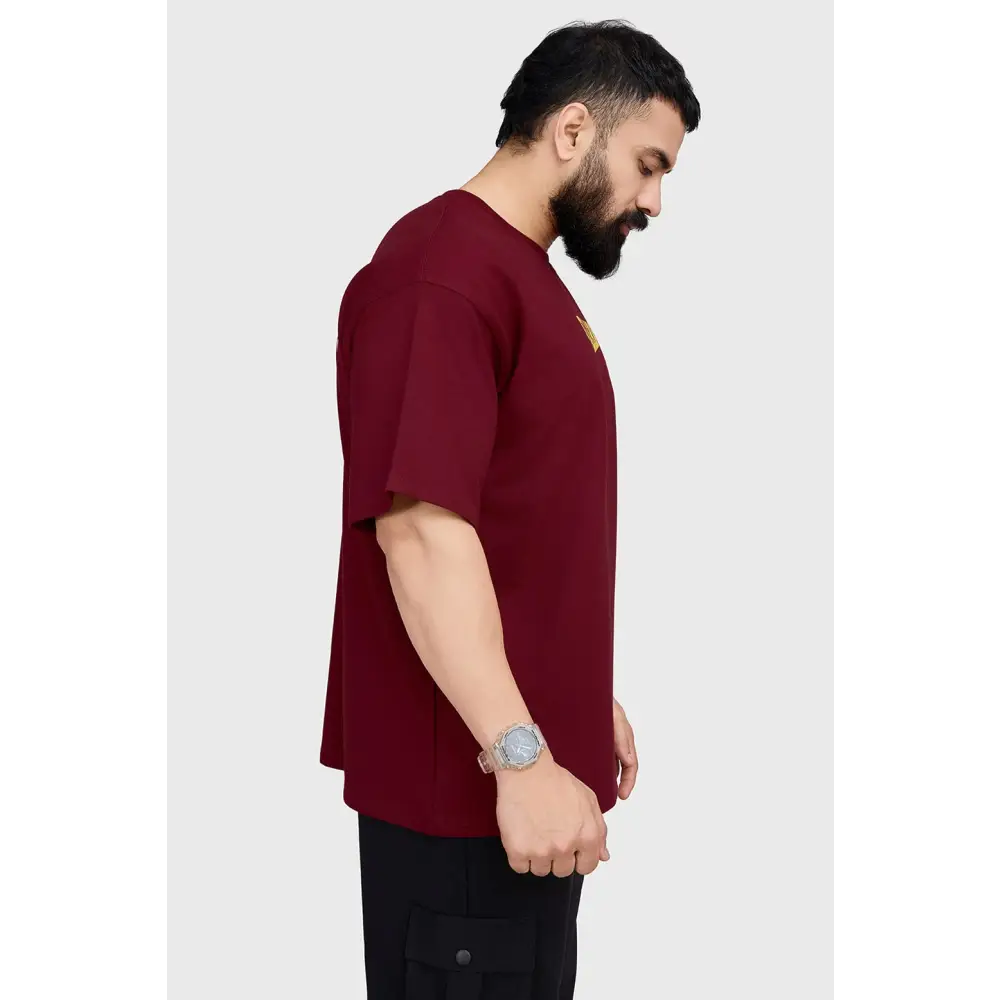 Trendsetter Oversized T-shirt Maroon - Tshirts