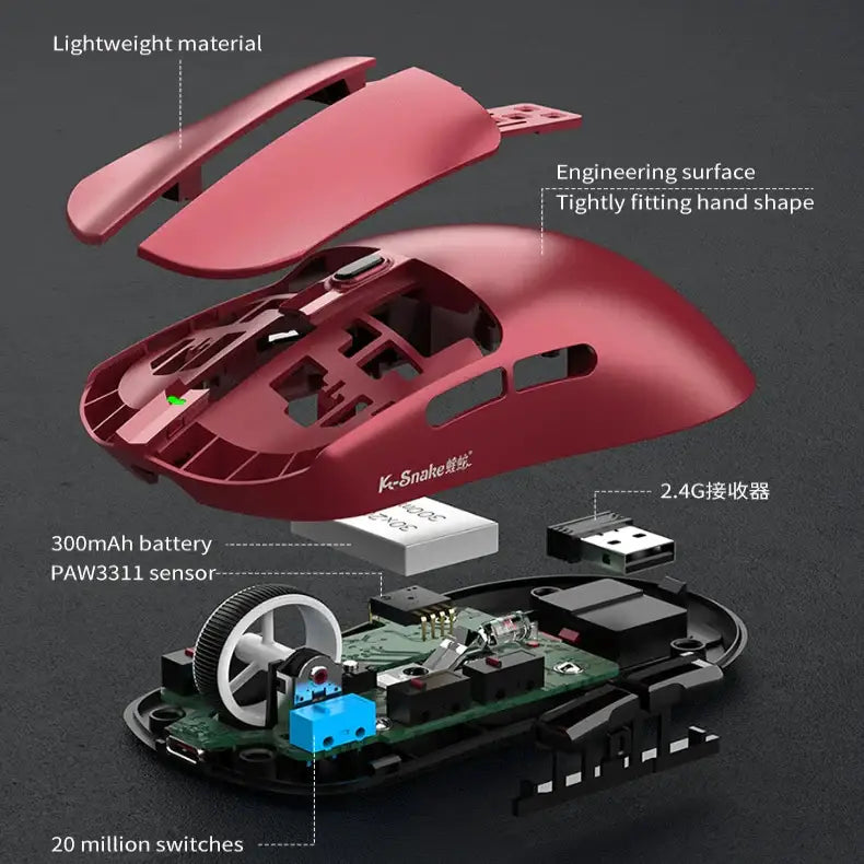 Tri-Mode Gaming Mouse – 12000 DPI (available in Black & White) - 9eight5