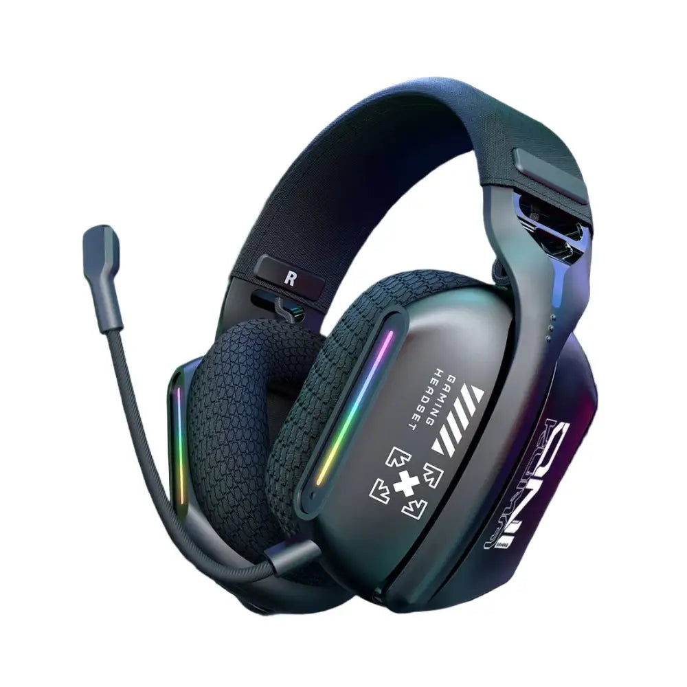 Tri-Mode RGB Gaming Headset – 2.4G Wireless & Wired Long Life - GT808 / Gaming Headset - 9eight5