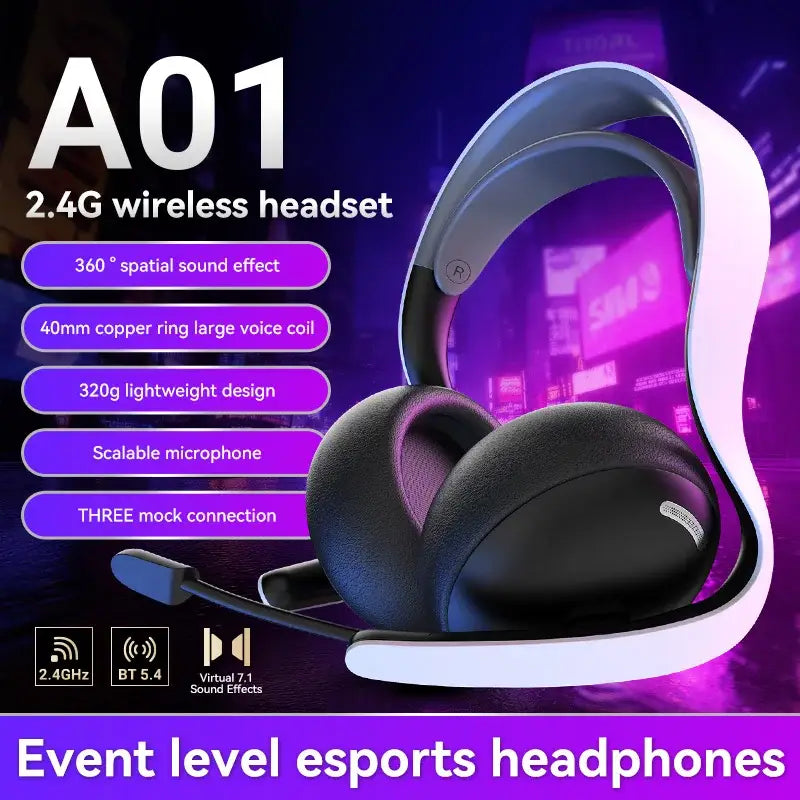 Tri-Mode Wireless Gaming Headset – PS5/PS4/Switch/PC/Mobile - Gaming Headphone - 9eight5