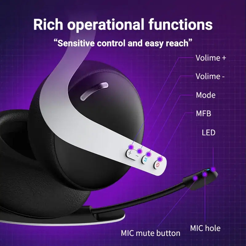 Tri-Mode Wireless Gaming Headset – PS5/PS4/Switch/PC/Mobile - Gaming Headphone - 9eight5