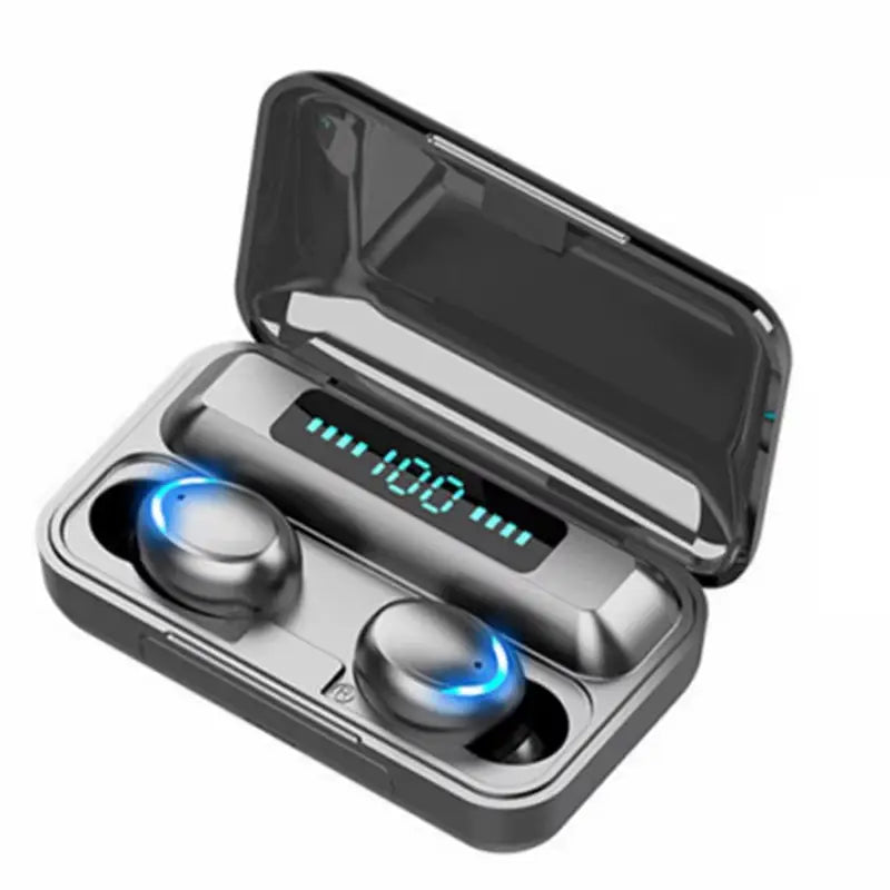 TWS F9-5 Earphone Bluetooth Wireless Earphones - Black