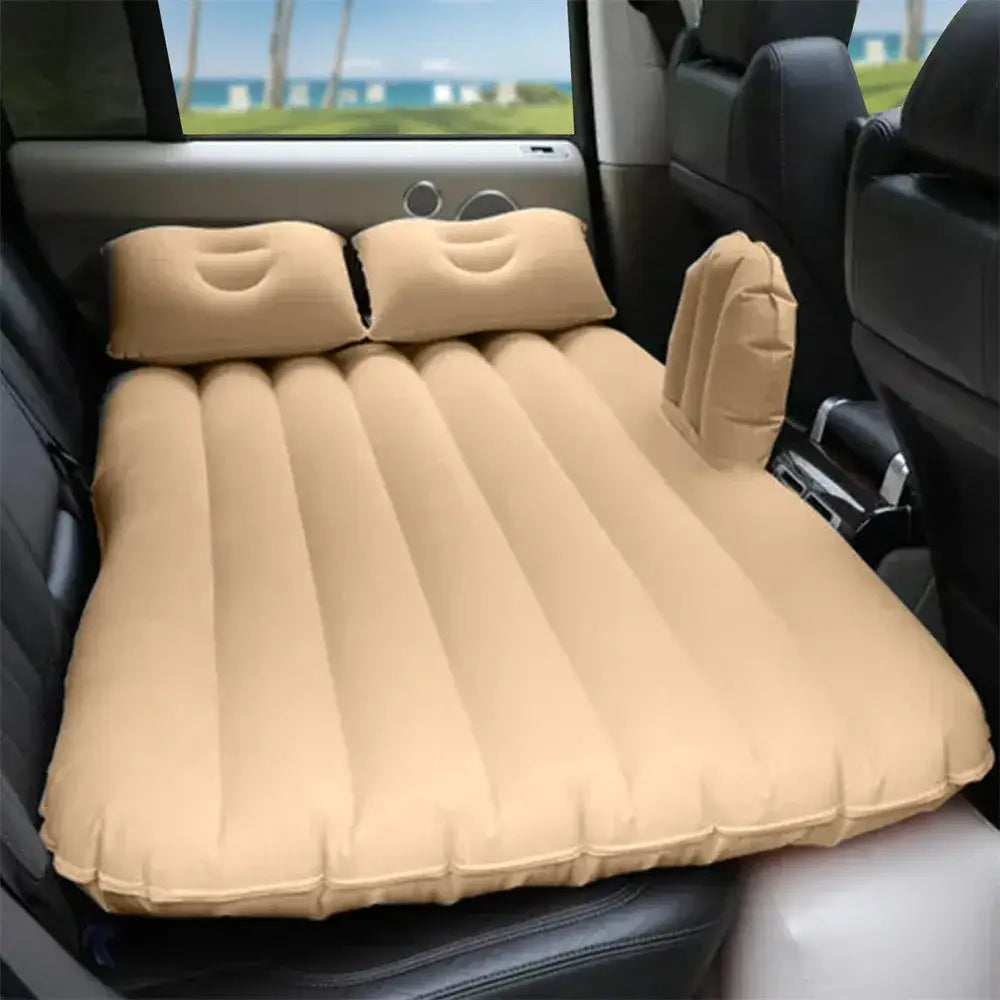 Ultra-Soft Inflatable Car Travel Bed (3 colours available) - Beige / Air Cushion Bed - HBC