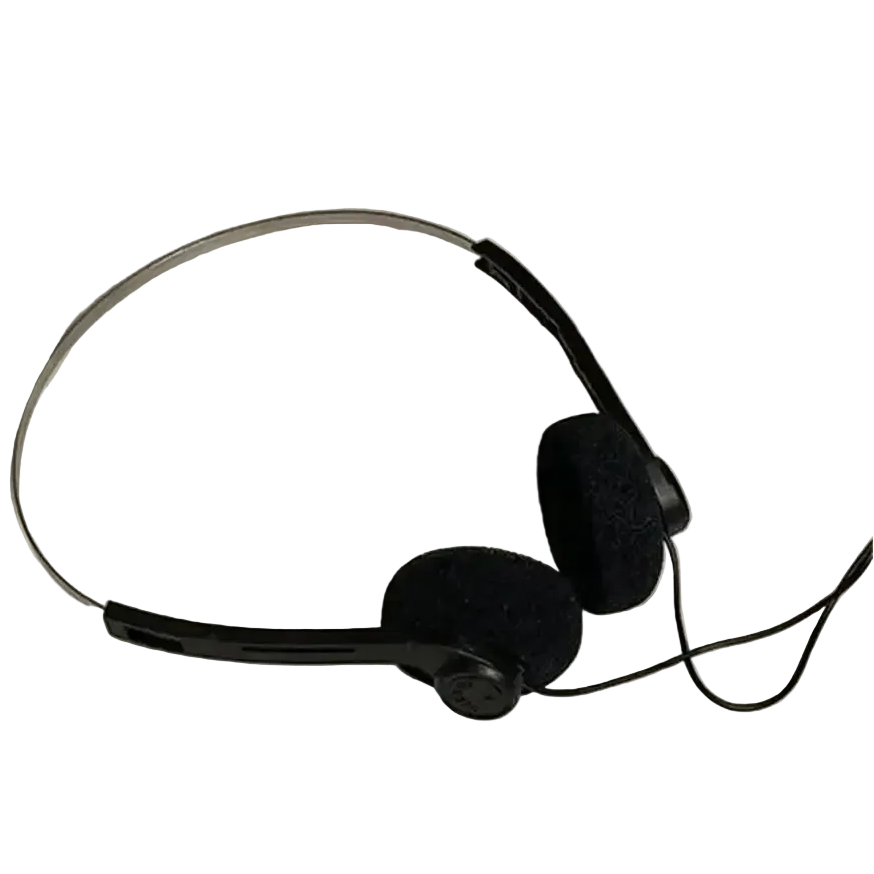 Underwire Headphone Music Mp3 Walkman Retro Feelings Portable Wired Small Headphones Sports Fashion Photo Prop - black
