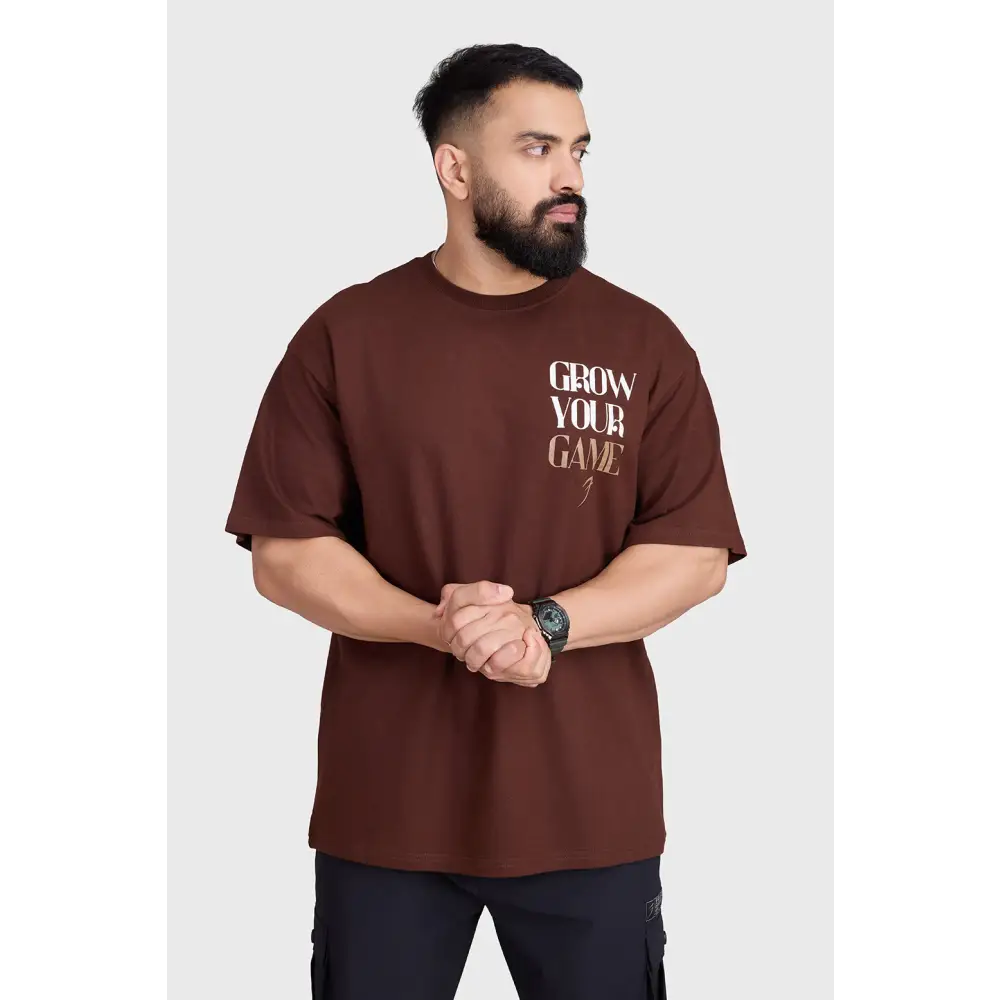 Unisex Grow Oversized T-shirts Coffee