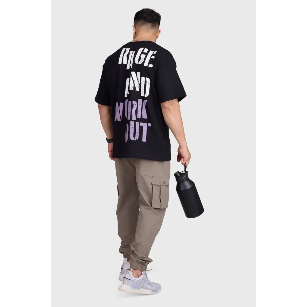 Unisex Rage Oversized T-shirts Black