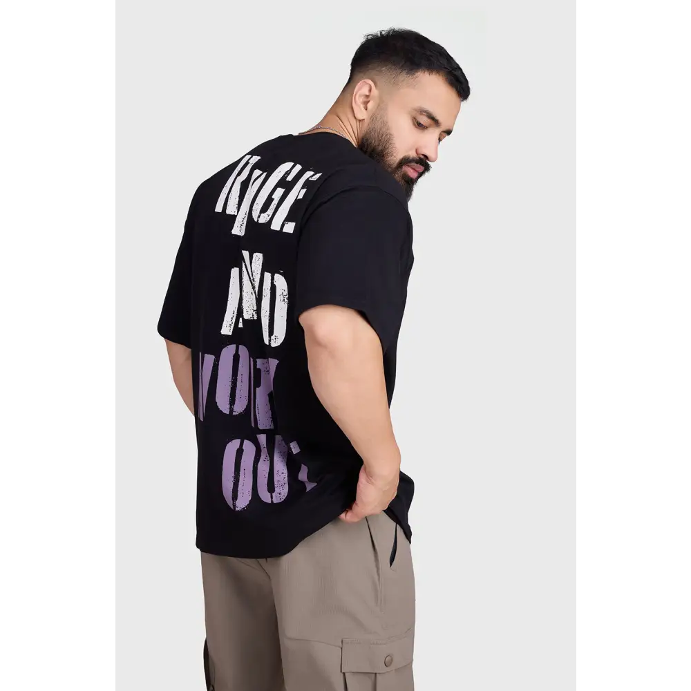 Unisex Rage Oversized T-shirts Black