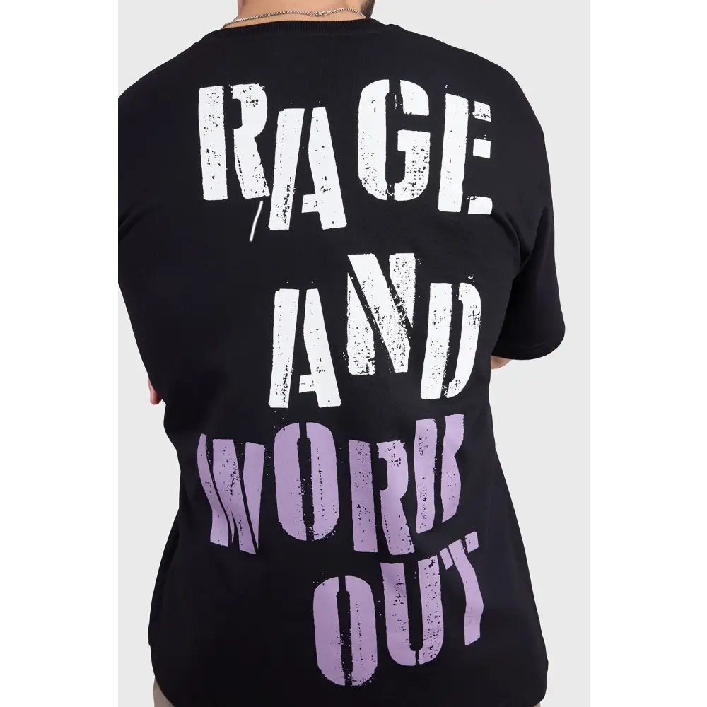 Unisex Rage Oversized T-shirts Black