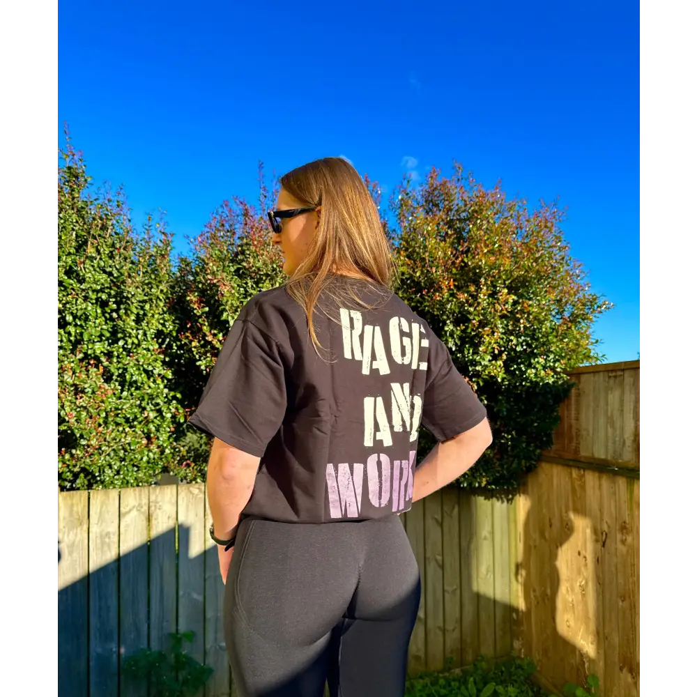 Unisex Rage Oversized T-shirts Black