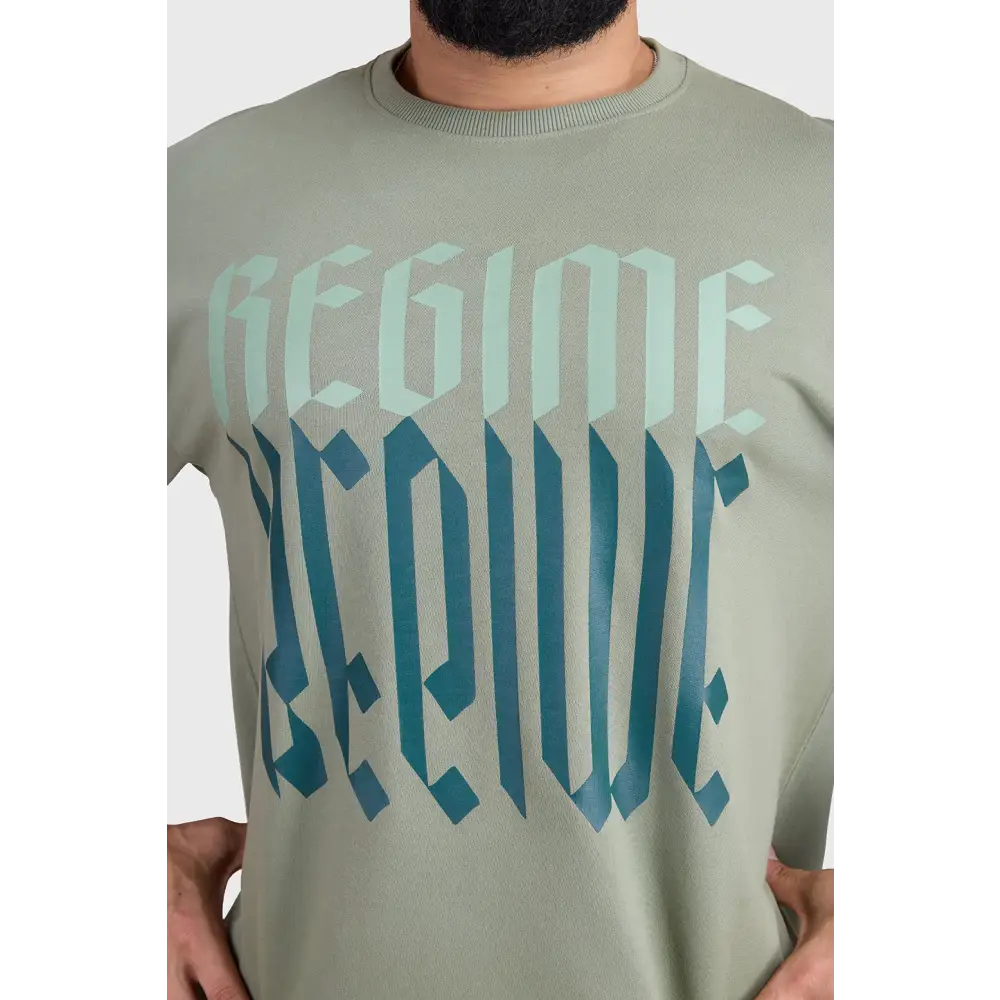 Unisex Regime Oversized T-shirts Sage Green