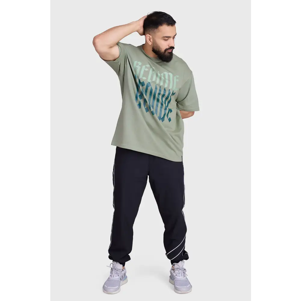 Unisex Regime Oversized T-shirts Sage Green