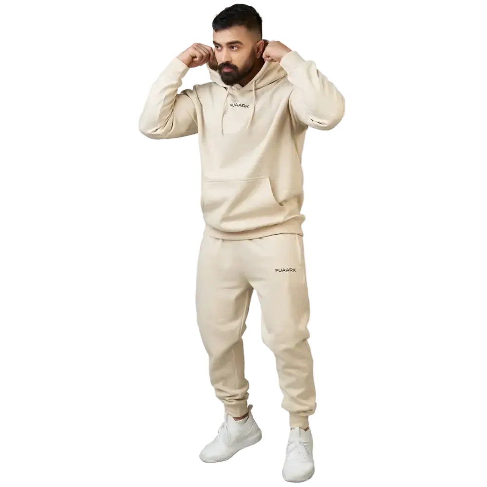 Unisex Signature Oversized Hoodies Beige - Hoodie