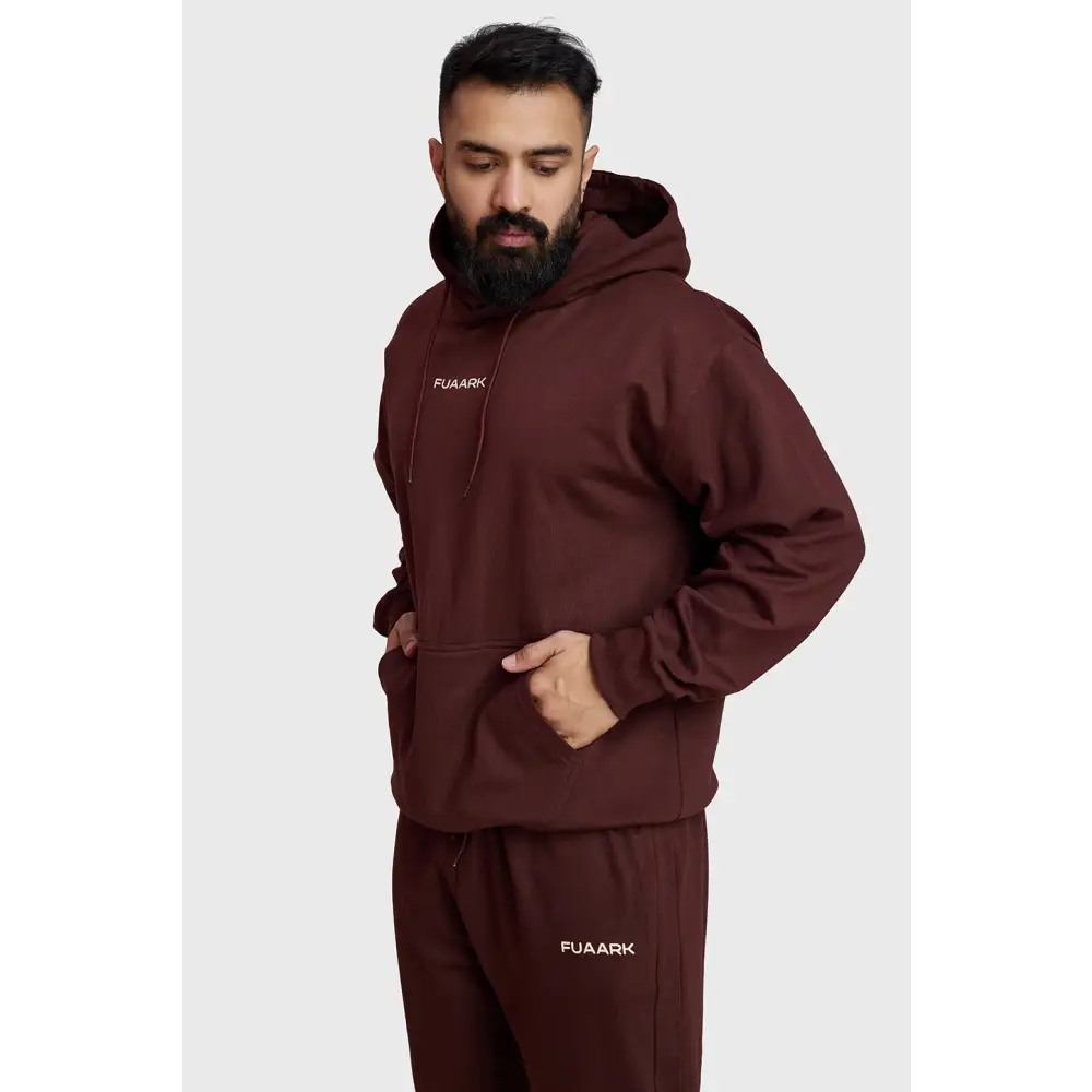 Unisex Signature Oversized Hoodies Brown - Hoodie