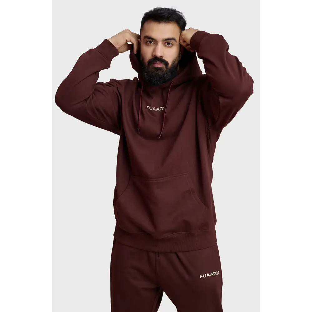 Unisex Signature Oversized Hoodies Brown - Hoodie