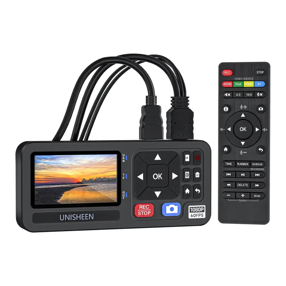 UNISHEEN 1080p High Quality VHS Tape to Digital Camcorder DVD Converter Casette MP3 Recorder