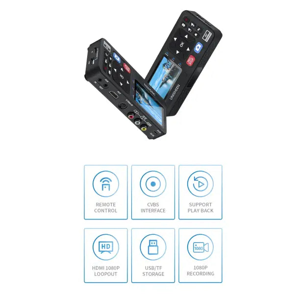UNISHEEN 1080p High Quality VHS Tape to Digital Camcorder DVD Converter Casette MP3 Recorder