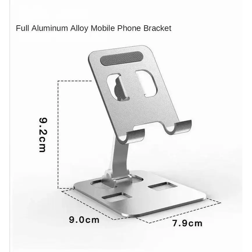 Universal Aluminum Alloy Foldable Desk Phone and Tablet Holder Stand