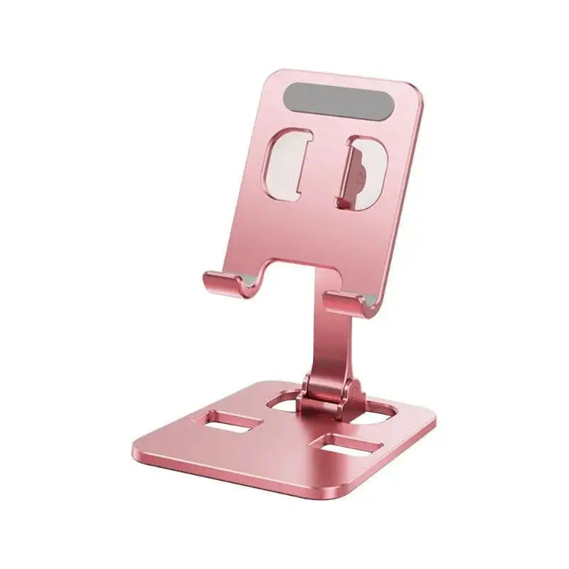Universal Aluminum Alloy Foldable Desk Phone and Tablet Holder Stand - Pink